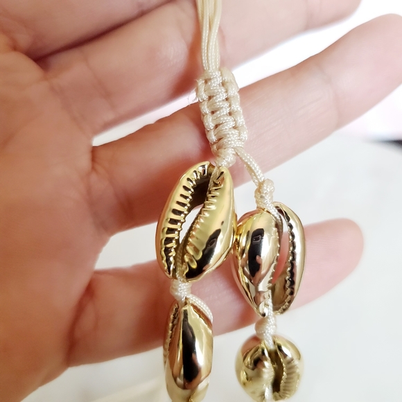 Boho Cowrie Shell Choker Strand Necklace Gold - Picture 11 of 11